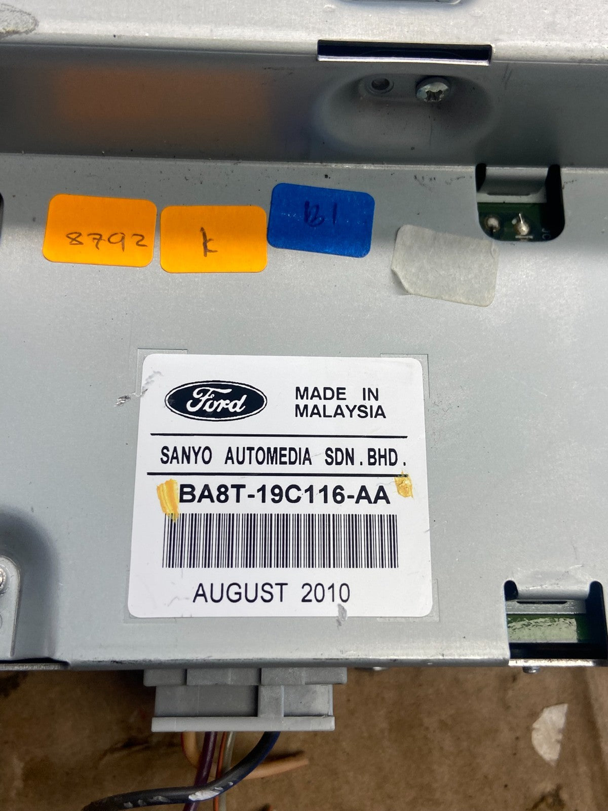 2011-2012 Ford Flex Radio Information Display Screen AF1535 DG5