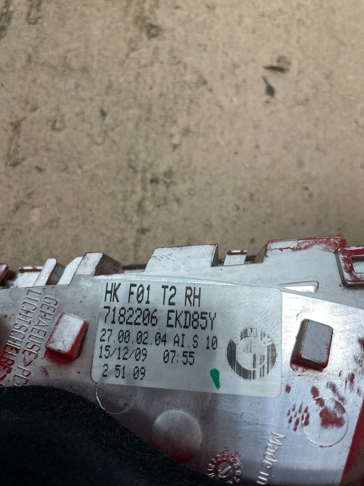 2009 - 2012 Bmw 7-Series F01 F02 750i Right Passenger Inner Tail Light Q5136 DW7