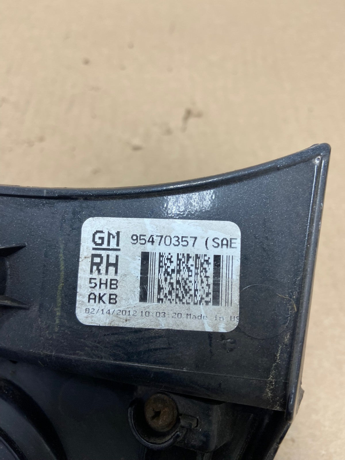 2012 to 2016 Chevrolet Sonic Tail Light Hatchback Right Passenger AG6876 LK8