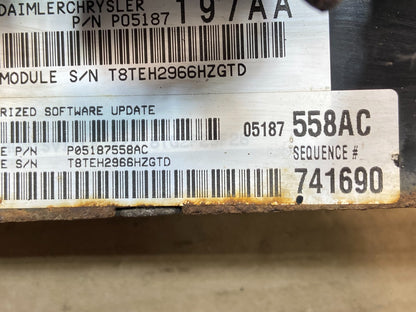 2007 Chrysler Town Country Caravan 3.8L Engine Control ECU P05187558AC AE4724 DW2