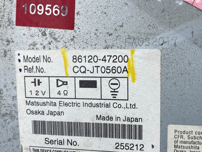 2006 to 2009 Toyota Prius OEM Radio AM/FM CD Player Oem V1618 DG7