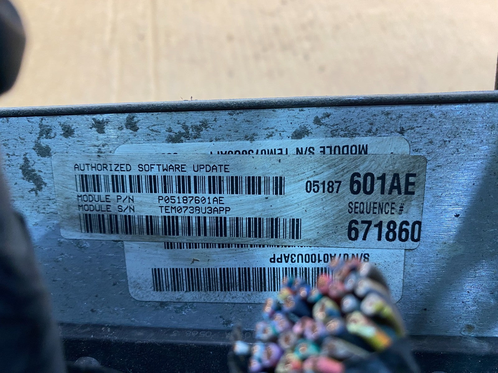 2008 Dodge Durango 5.7 Computer Engine Computer PCM ECU P05187601AE ab3640 DG4