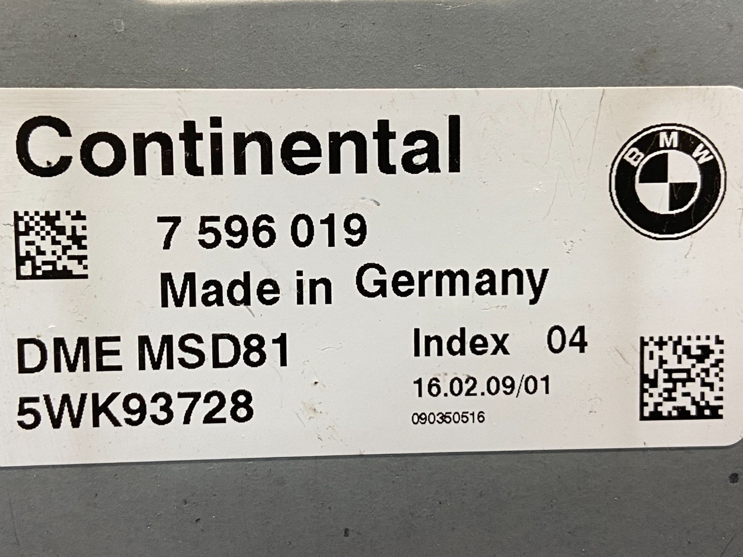 2007 to 2010 BMW N54 335i 535i Engine ECU ECM Computer Module 7596019 ae4686 DG2