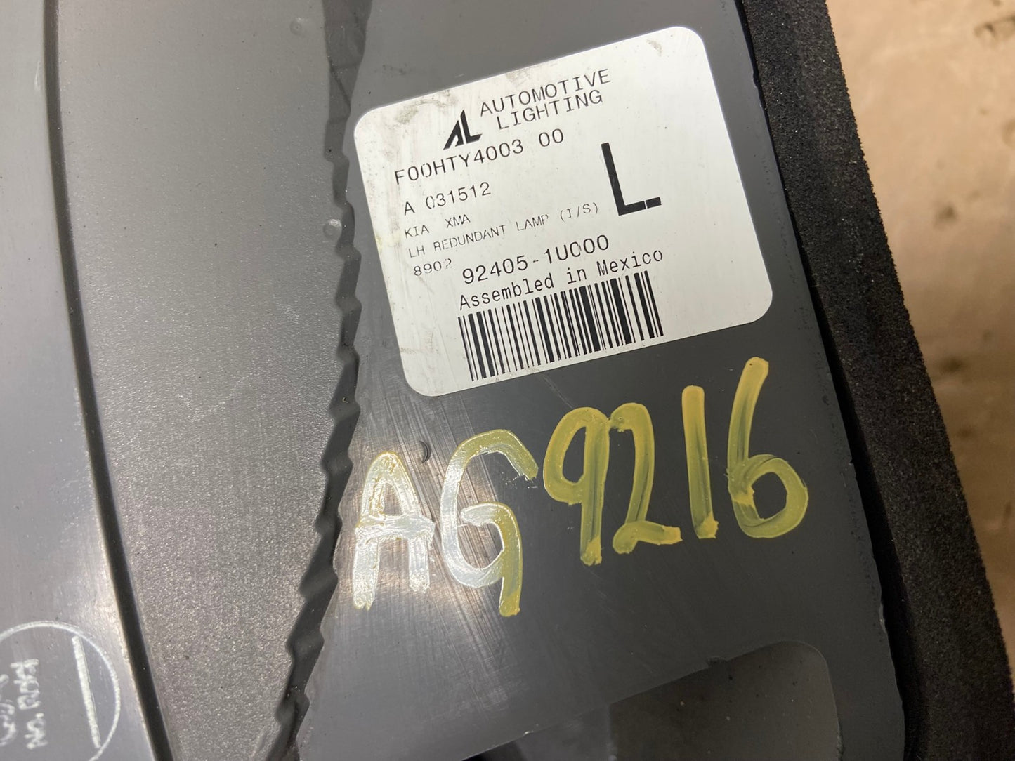 2011 2012 2013 Kia Sorento Left Driver Lh Inner Tail Light AG9216 LK6