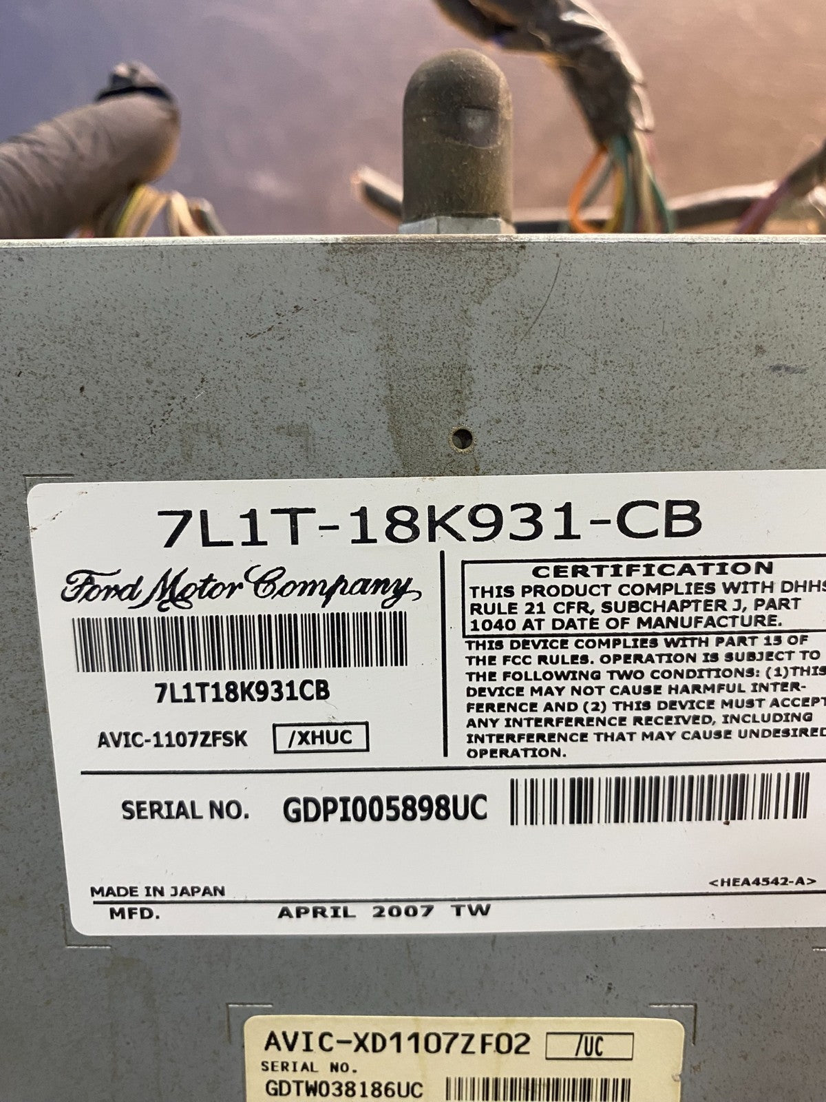 2007 - 2014 Ford Expedition Explorer Radio CD Player Screen Display OE ad1538 DG6
