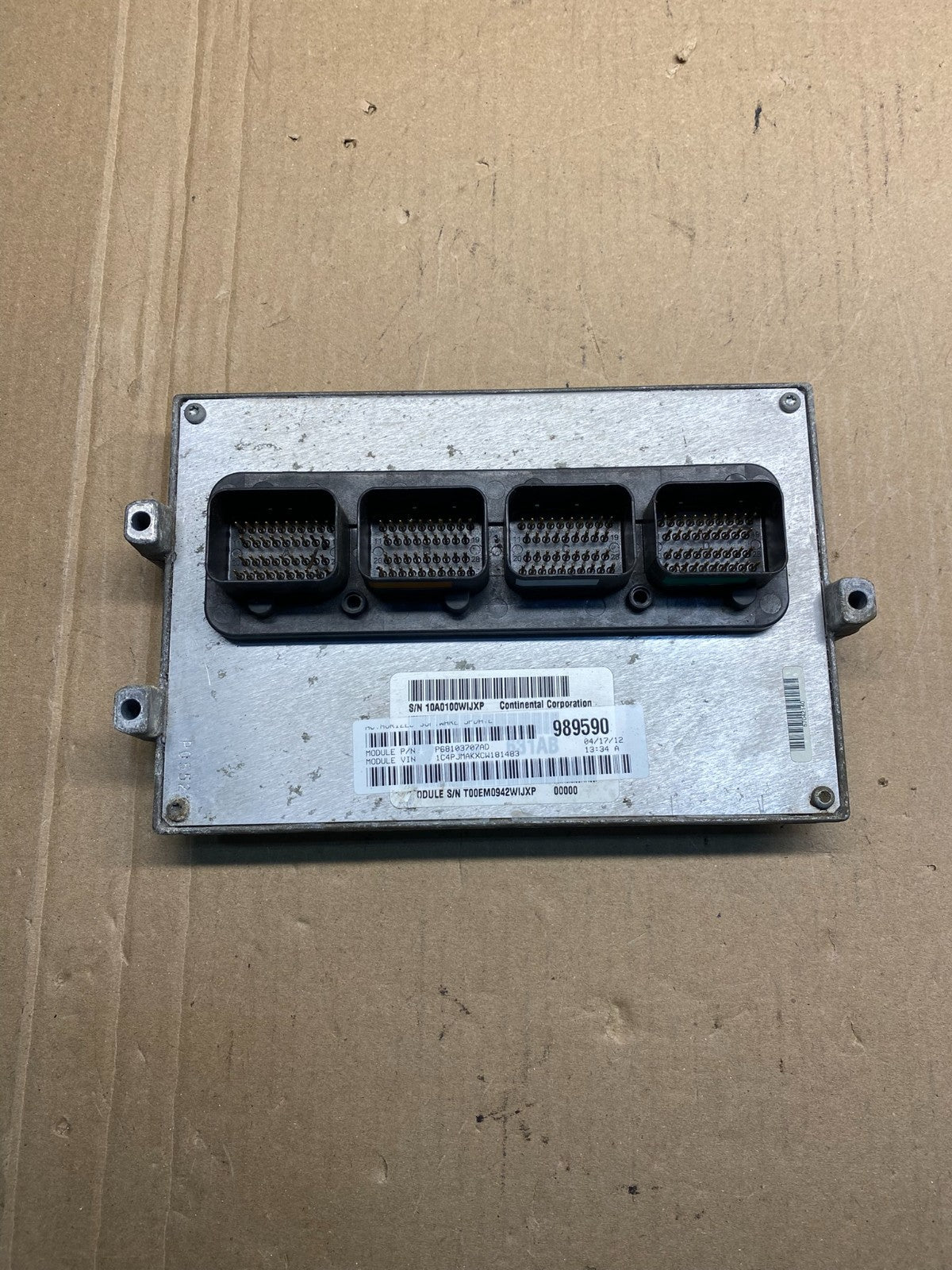2012 Jeep Liberty 3.7L Engine Control Unit ECU ECM P68103707AD ag3544 DG0