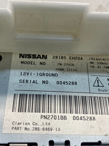 2006 2007 Infiniti M35 Radio AM/FM Single Disc CD Receiver AD4927 DG6