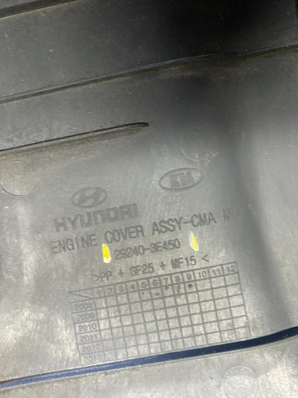 2008 - 2010 Kia Optima Rondo 2.7L V6 Engine Motor Cover S3399 DG8