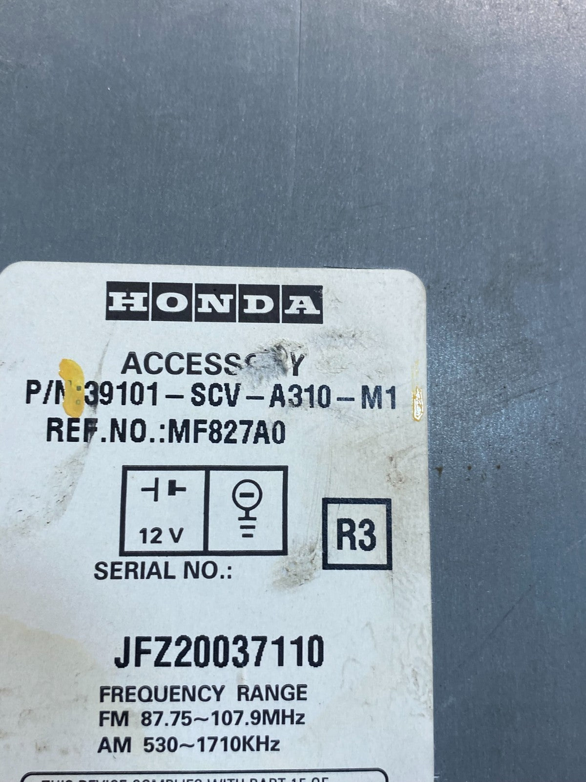 2007 - 2011 Honda Element Radio AM FM Stereo Cd Player AI7682 DG5