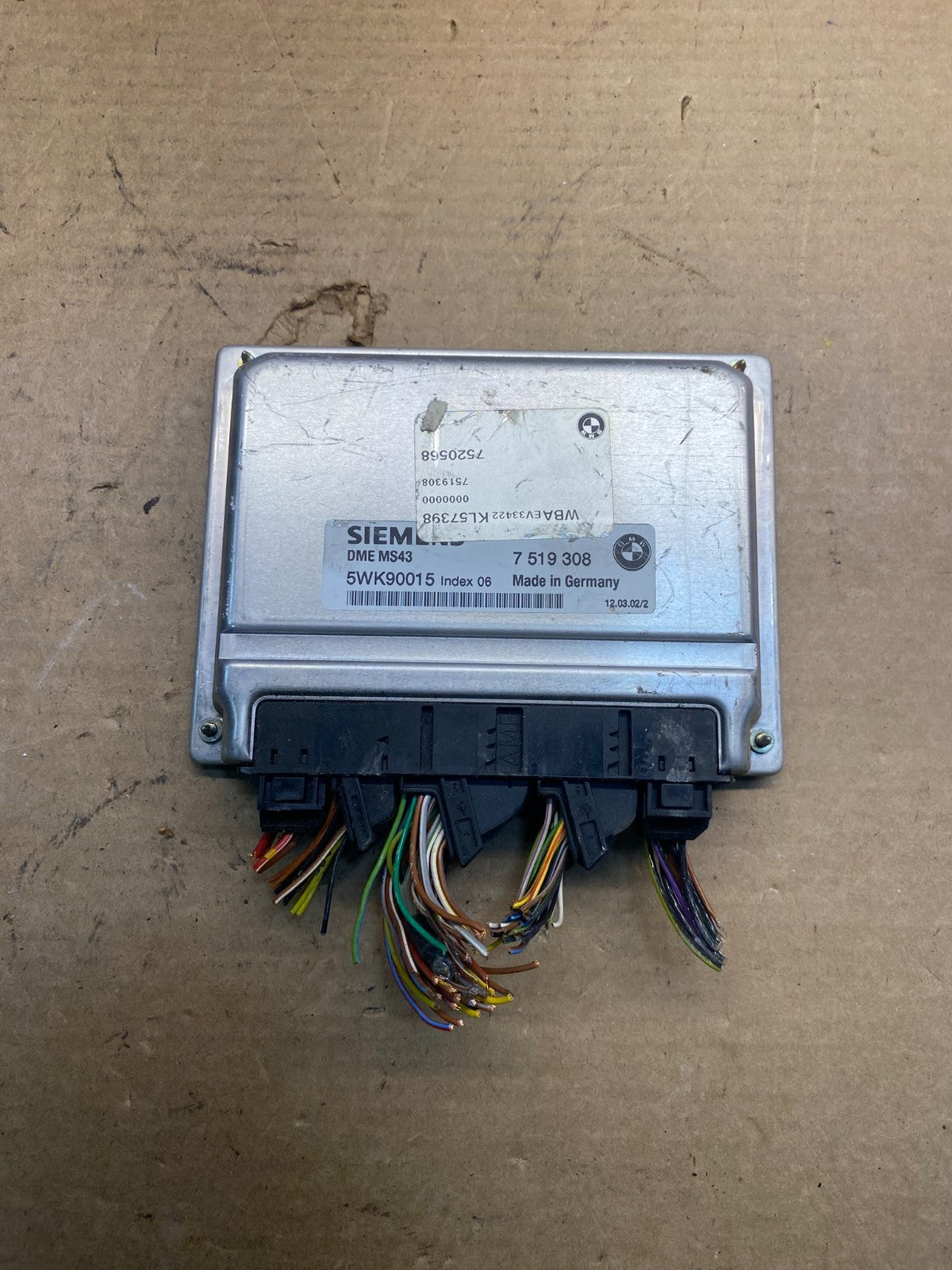 2003 to 2005 BMW X5 ECM ECU Engine Control Computer Module 7519308 AD9947 DW0