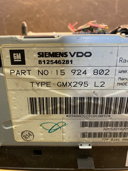 2005 to 2007 Cadillac Escalade Radio CD AM/FM DVD 6 Disc AD7568 DG6