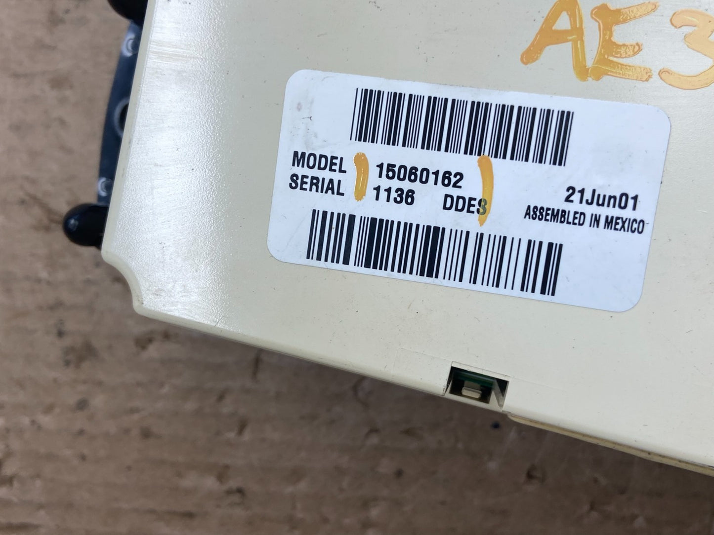 1999 to 2002 Chevrolet Silverado HVAC Heater Climate Control Module AE3953 DG5