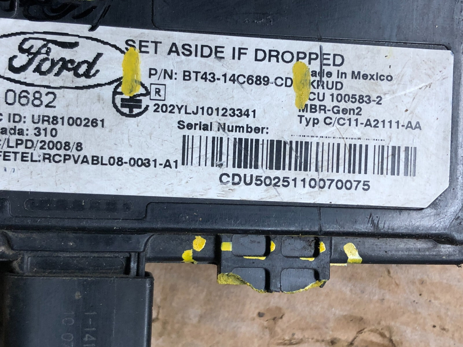 2013 to 2018 Ford Lincoln Rear Radar Blind Spot Module H7913 PS6