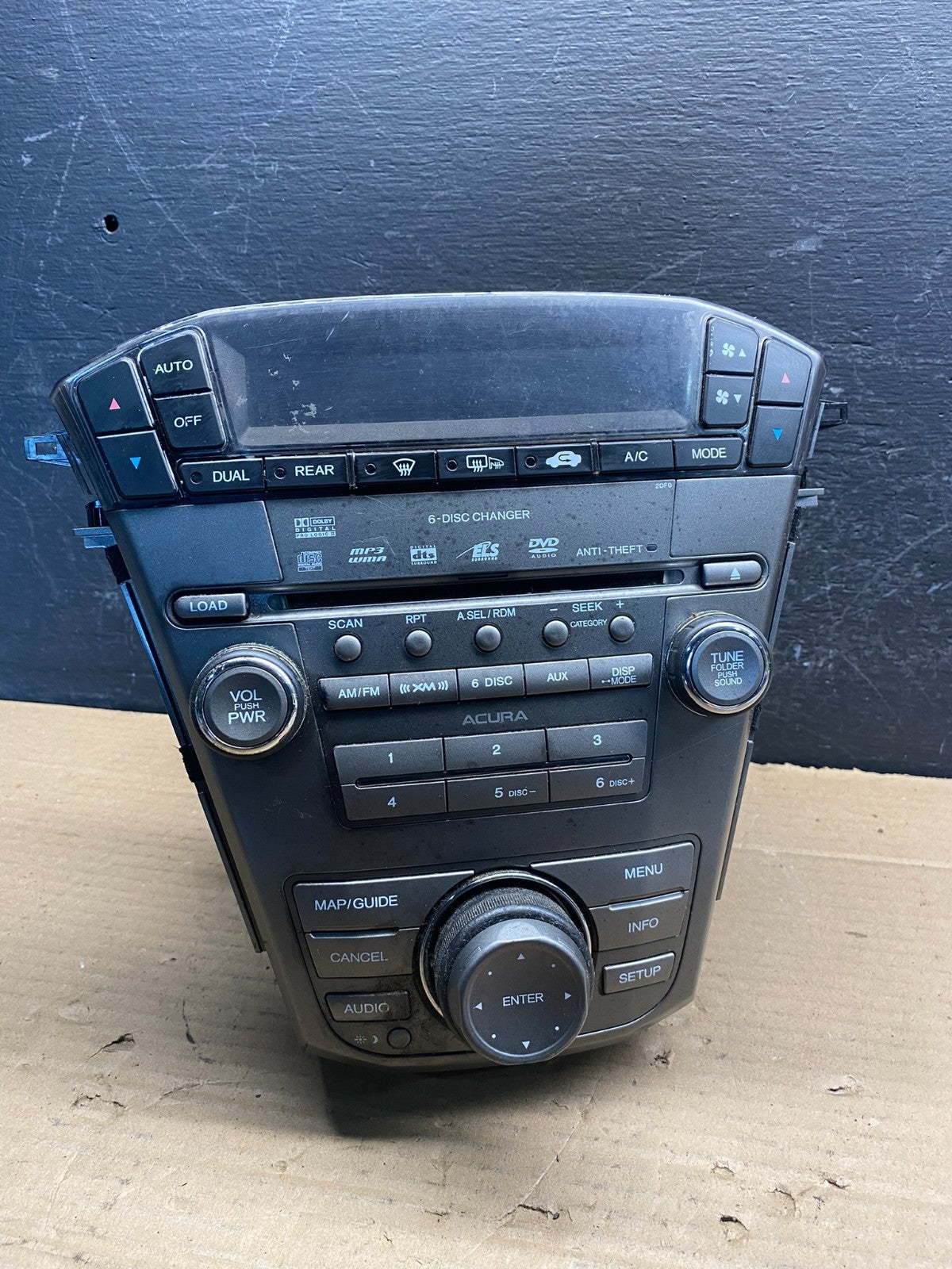 2007 to 2009 Acura Mdx Radio Stereo 6 CD Player Climate Control Pan OE ad9489 DG0