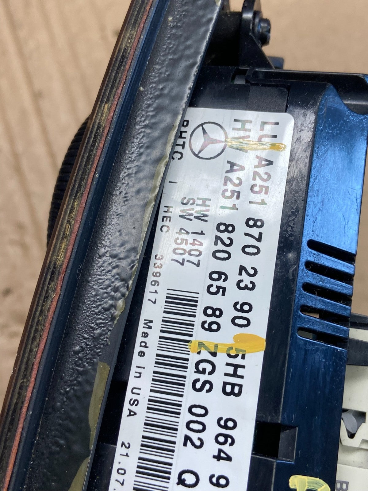 2007 2008 2009 Mercedes ML350 AC Temp Heater Climate Control af6364 DG6