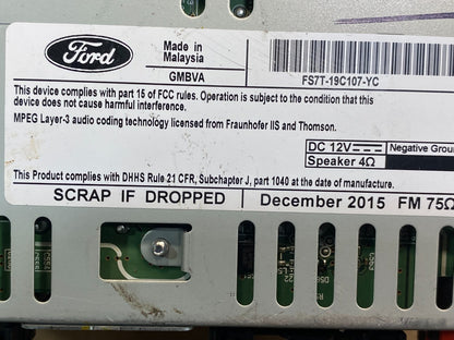 2016 2017 Ford Fusion Radio Audio Receiver AM FM CD MP3 ae7929 DG6