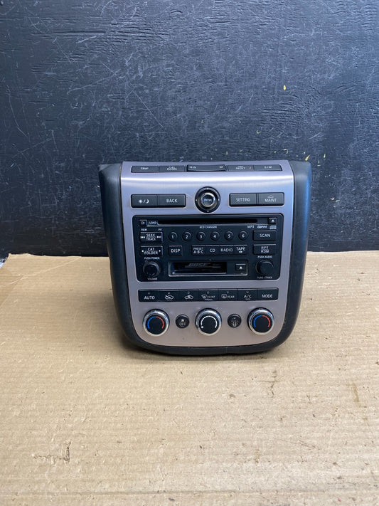 2006 - 2007 Nissan Murano AM FM Radio CD Climate Control Panel AH3879 DG0