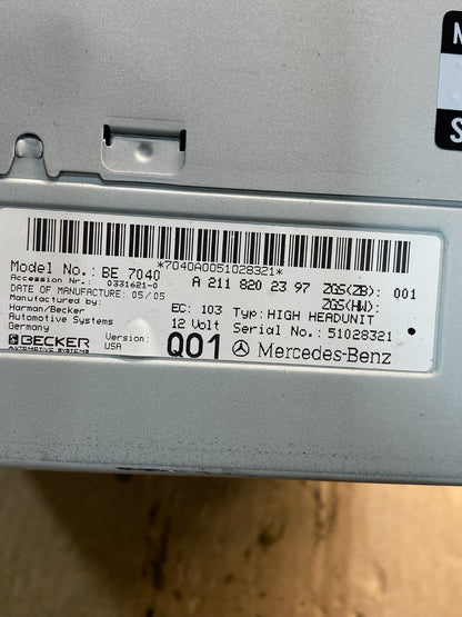 2003-2006 Mercedes Benz W211 E350 E500 Radio Screen Navigation Display AE7859 DW6