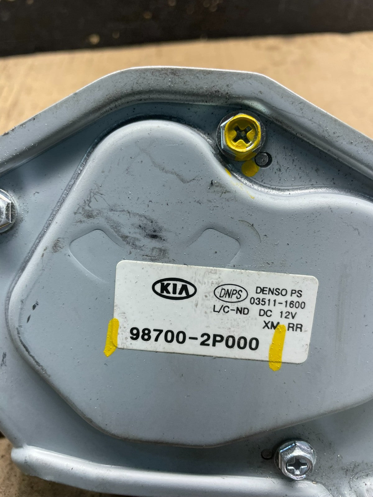 2011 - 2013 Kia Sorento Rear Glass Windshield Wiper Motor W7167 DG6