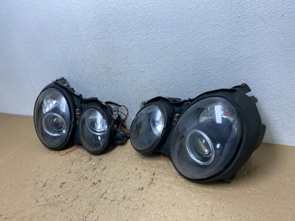 1998 - 2002 Mercedes Benz W208 CLKL Lef+Right Set LED Black Headlights AF9482 DG1