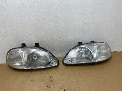 1996 1997 1998 Honda Civic Chrome Clear Headlights AG2248 PS0