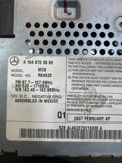 2006 2007 2008 Mercedes ML350 GL450 Radio Navigation Screen Display ac2372 DG6