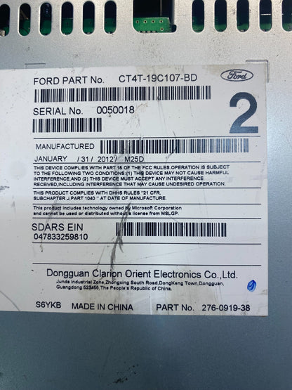 2012 to 2014 Ford Edge AM/FM Radio Reciever OEM aa1843 DG6