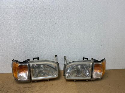 1999-2004 Nissan Pathfinder Left+Right Side Set Halogen Headlights Oem AC3428 DW0