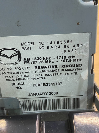 2008 2009 Mazda 3 Radio Stereo CD MP3 Player Control ae4802 DG6