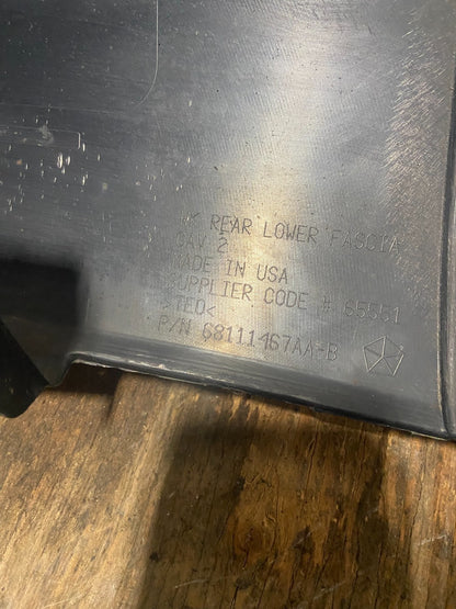2011 to 2021 Jeep Grand Cherokee Rear Lower Bumper Cover Textured AI43329