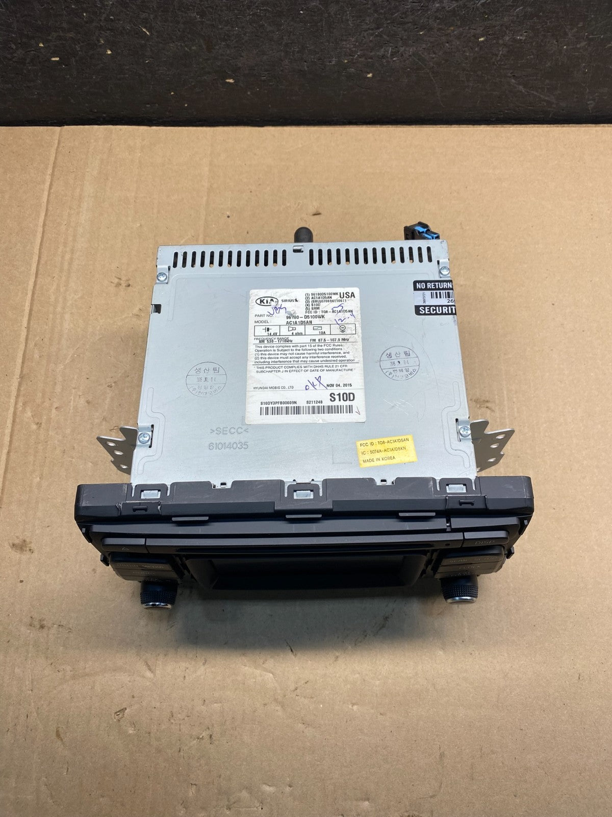 2016 2017 2018 Kia Optima Am Fm Cd Player Screen Radio Receiver ag3620 DG3