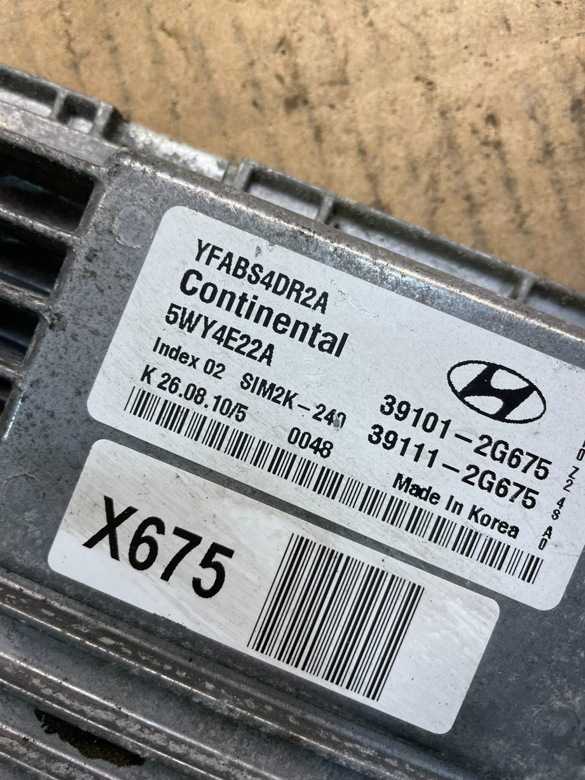 2011 to 2014 Hyundai Sonata Engine Control Unit ECU Module 39101-2g675 w6756 DG3