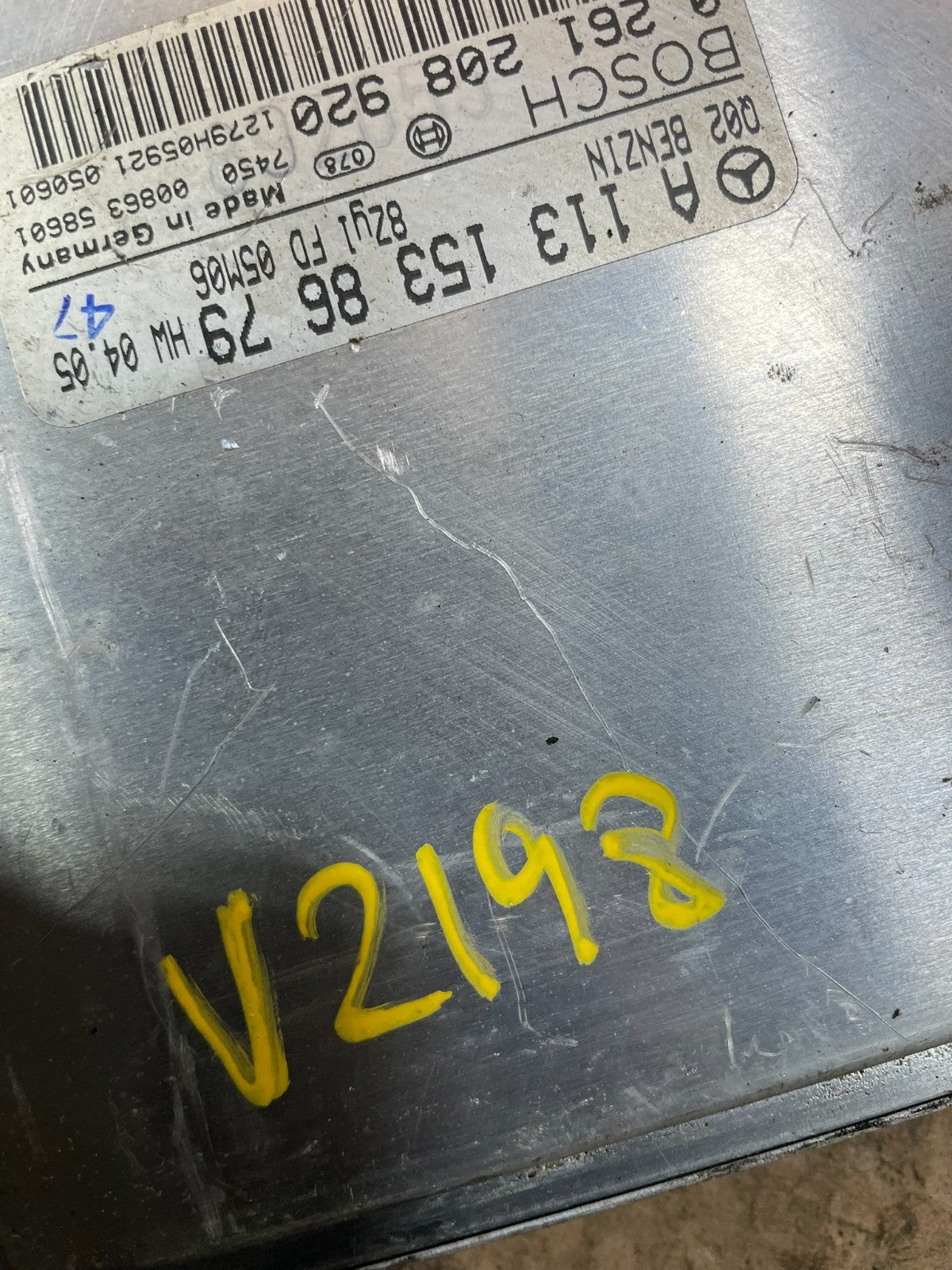 2003 to 2006 Mercedes CL500 CLK500 ECU ECM Engine Control Module OEM V2198 DW4