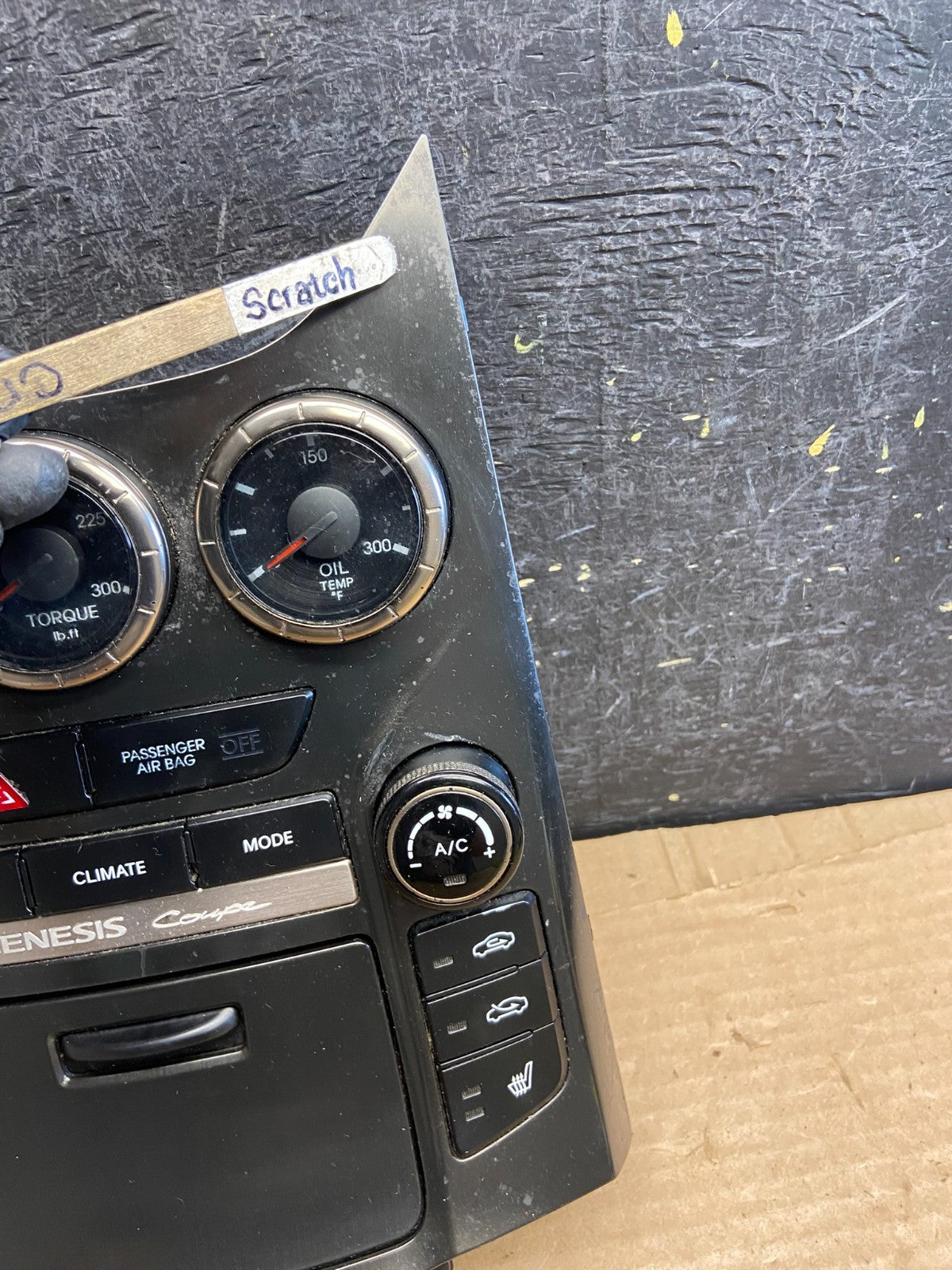 2013-2016 Hyundai Genesis Coupe AC Heater Climate Control Gauges Bezel AF2608 DG3