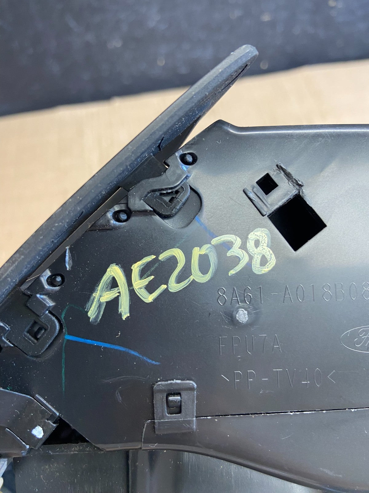 2011 to 2019 Ford Fiesta Dash Panel Black No Fold Down Face AE20383
