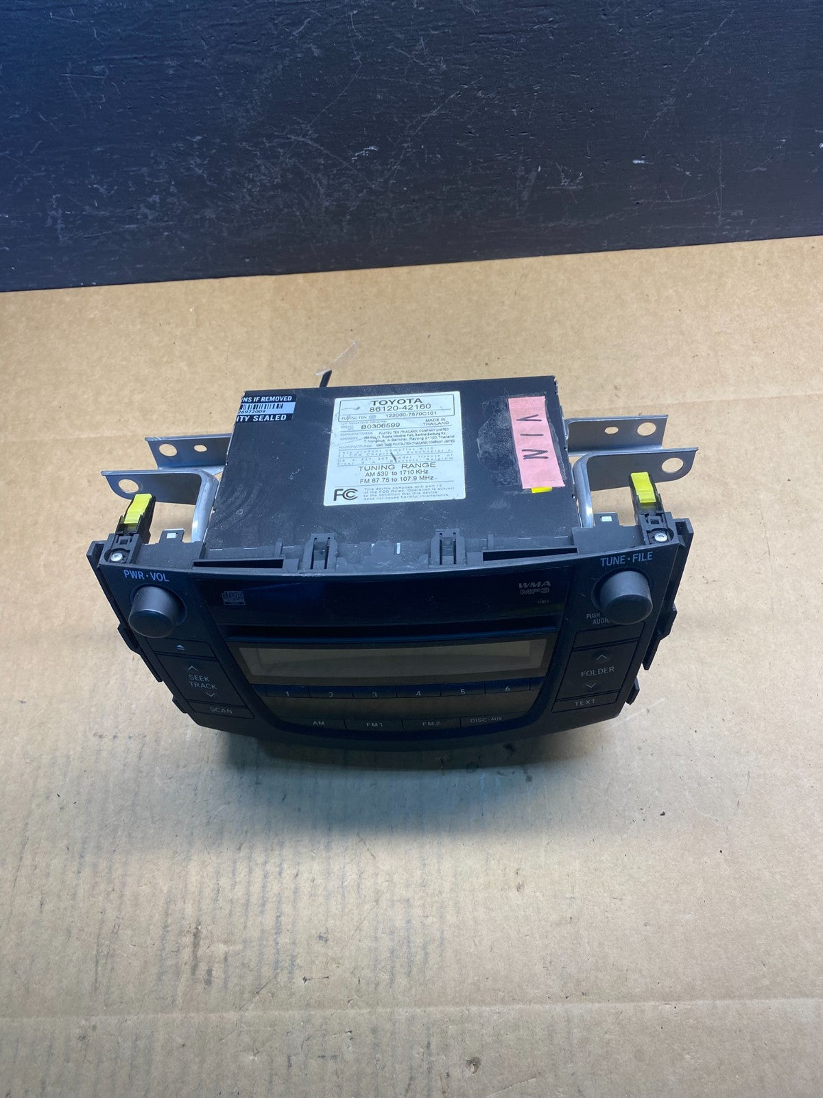 2006 to 2008 Toyota RAV4 Audio Equipment Radio Receiver ac2792 DG3
