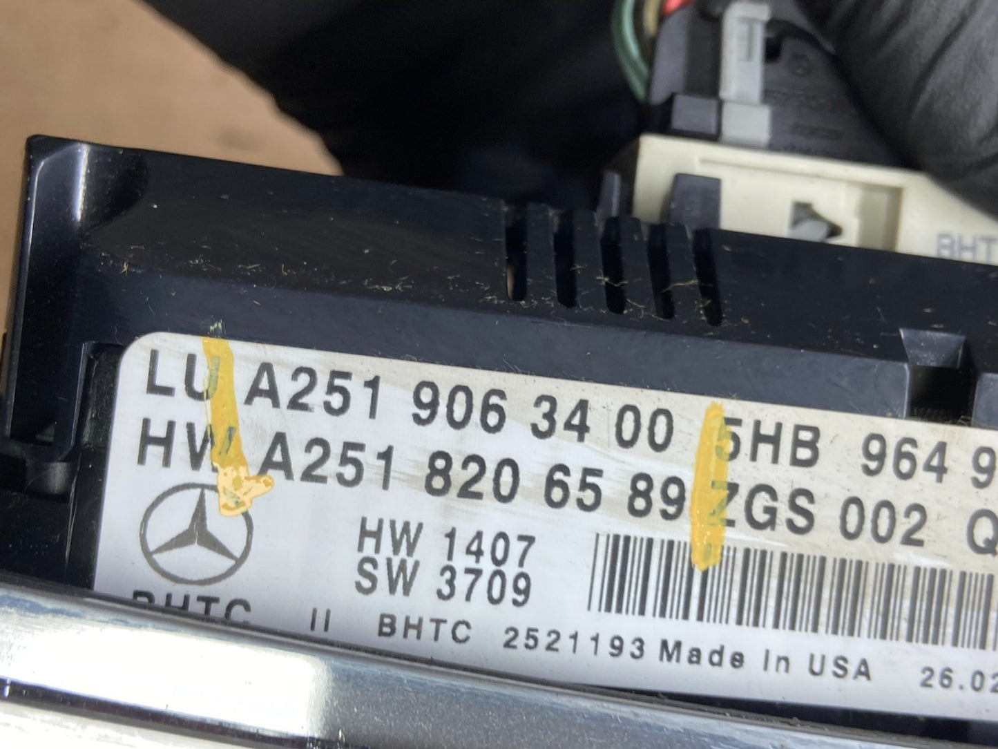 2006-2013 Mercedes X164 GL450 ML500 AC Heater Climate Control Switch Z0229 DG5