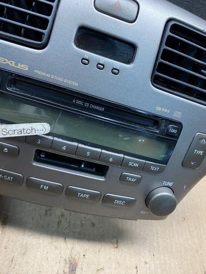 2002-2006 Lexus ES330 Es300 Radio Receiver Tape CD Air Vent Bezel OEM Q9208 DG1