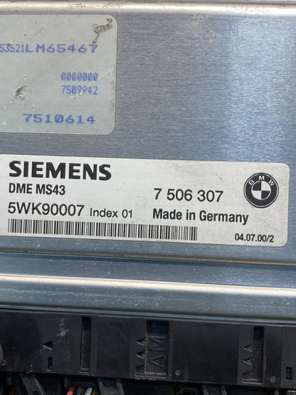 2001 to 2005 BMW X5 ECM ECU Engine Control Computer Module 7506307 AE7525 DW2