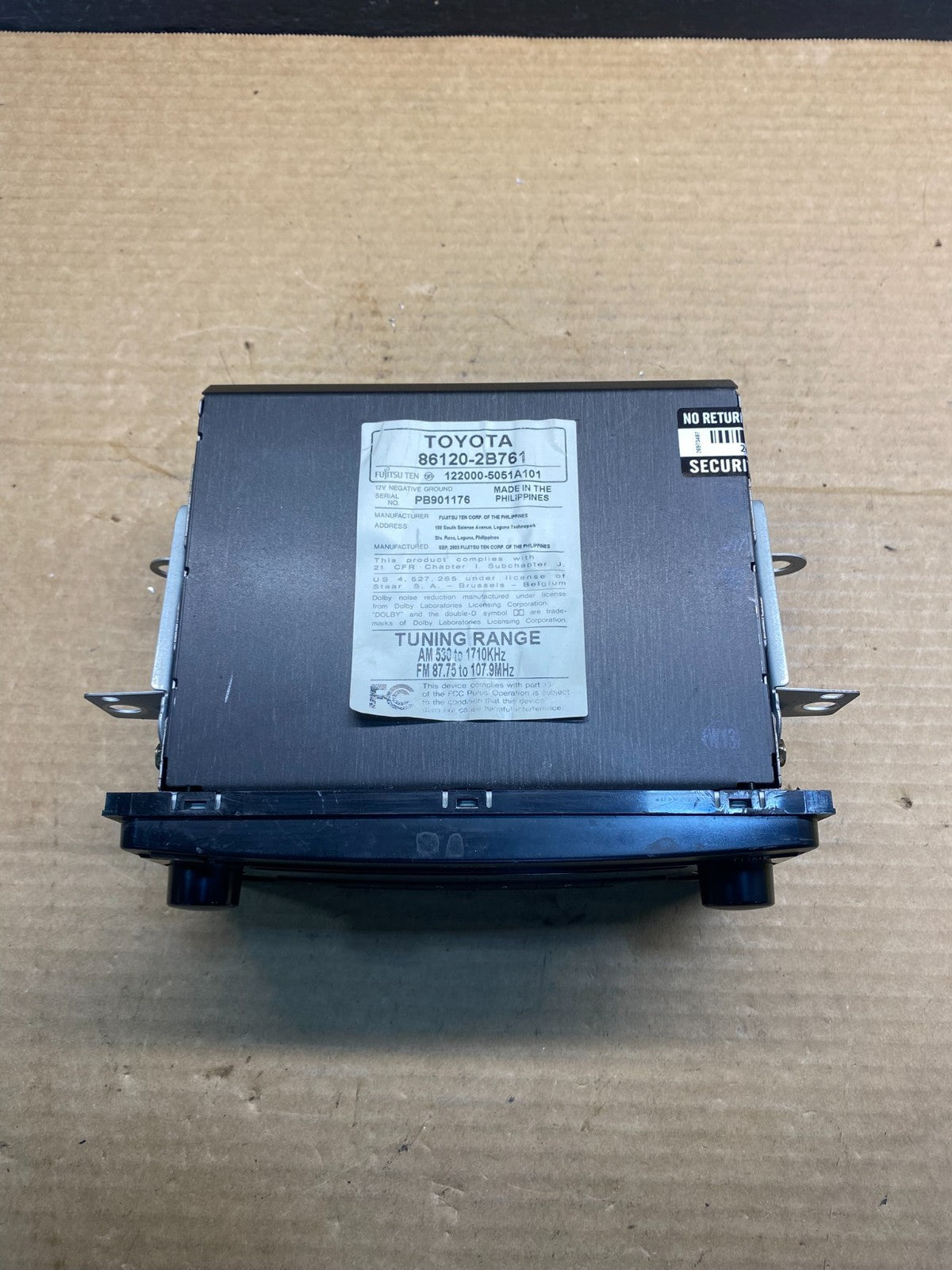2003 - 2005 Toyota Rav4 Am Fm Cd Player Radio Receiver AF7818 DG3