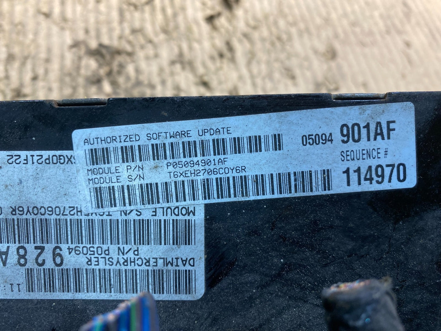 2007  Dodge Magnum Charger Chrysler 300 Engine Control ECU ECM Y1520 DG3