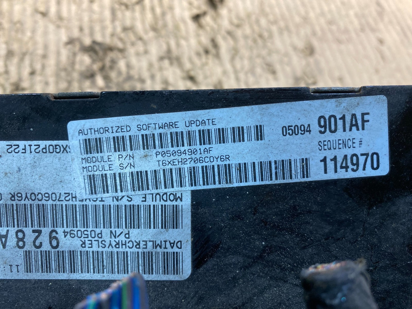 2007  Dodge Magnum Charger Chrysler 300 Engine Control ECU ECM Y1520 DG3