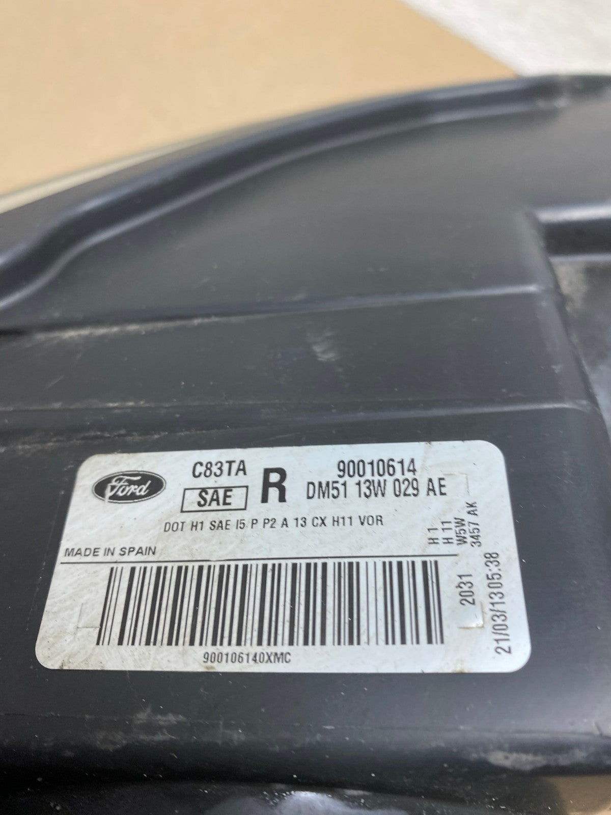 2013 to 2016 Ford C-MAX Right Passenger Side Headlight AF4477 LK8