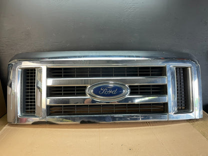 2008 to 2014 Ford Econoline E150 E250 Front Upper Chrome Grill Grille AD8409 DG0