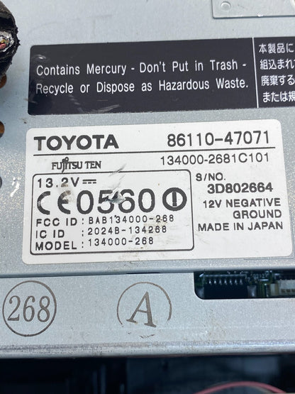 2004 to 2005 Toyota Prius Radio Stereo Receiver Screen Display AG9515 DG6