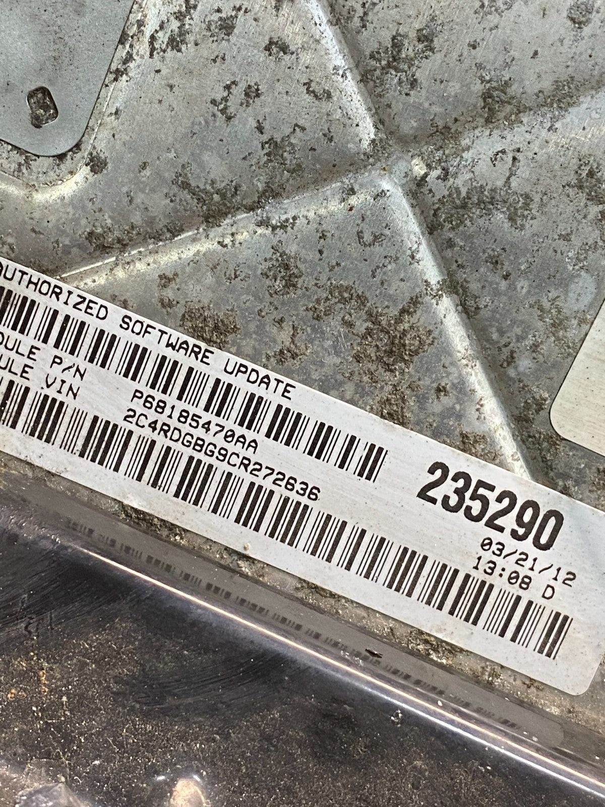 2012 Dodge Avenger Engine Computer Control ECM ECU ah7344 DG2