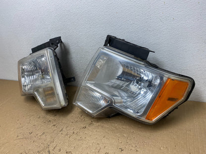 2009 to 2014 Ford F-150 F150 Left+Right Halogen Headlights AF8386 DW1
