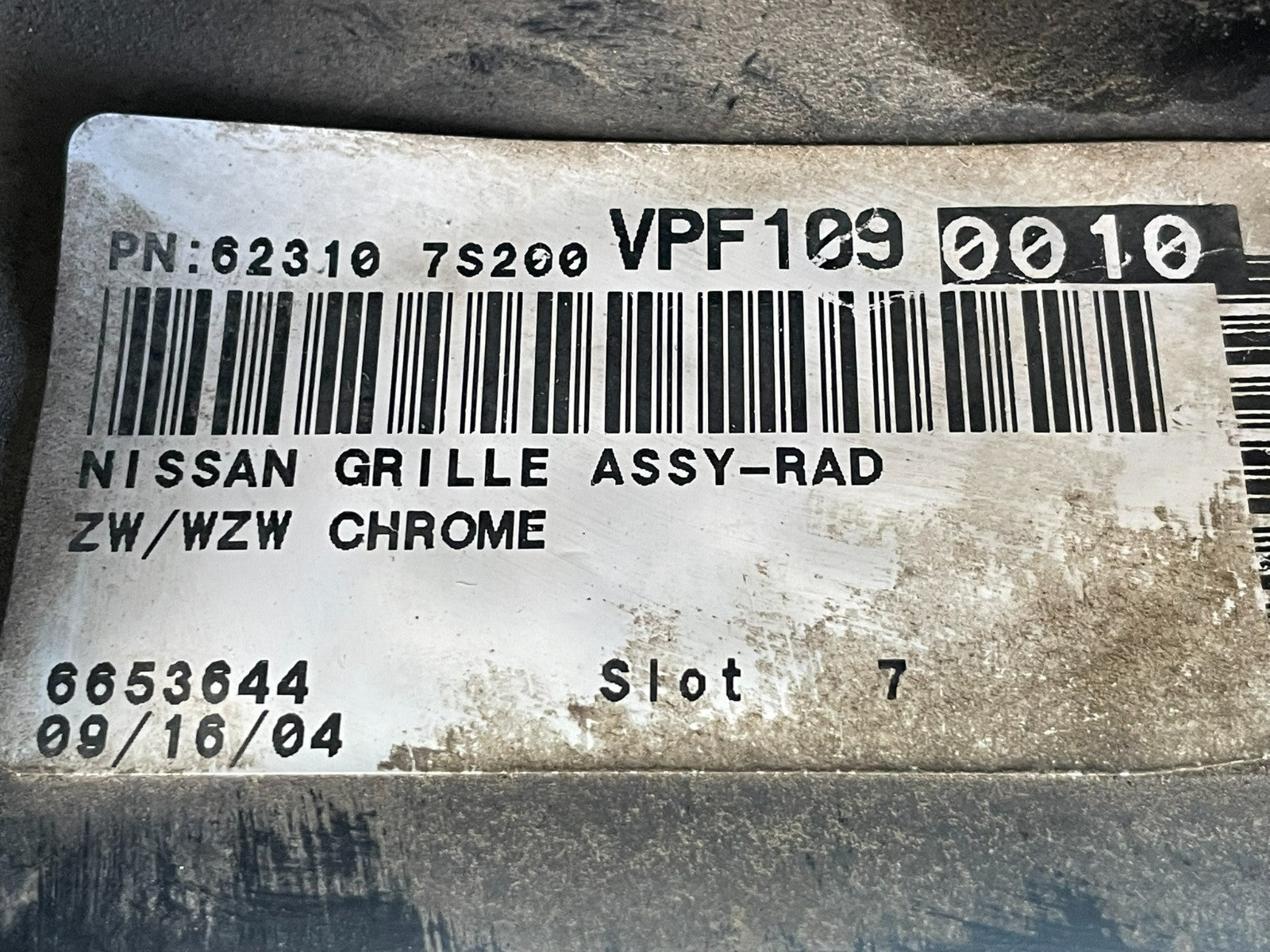 2004 to 2007 Nissan Titan Armada Front Upper Grill Grille af8508 DG5