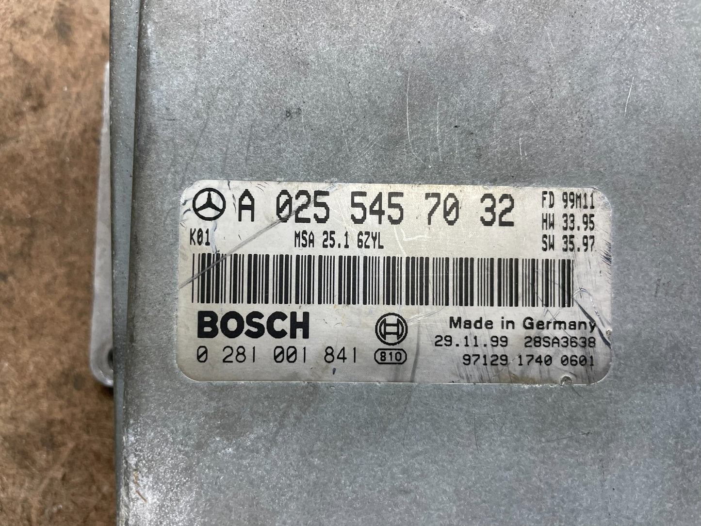 1997 Mercedes Benz E300 Diesel Engine Computer Ecu Ecm J5073 DG2