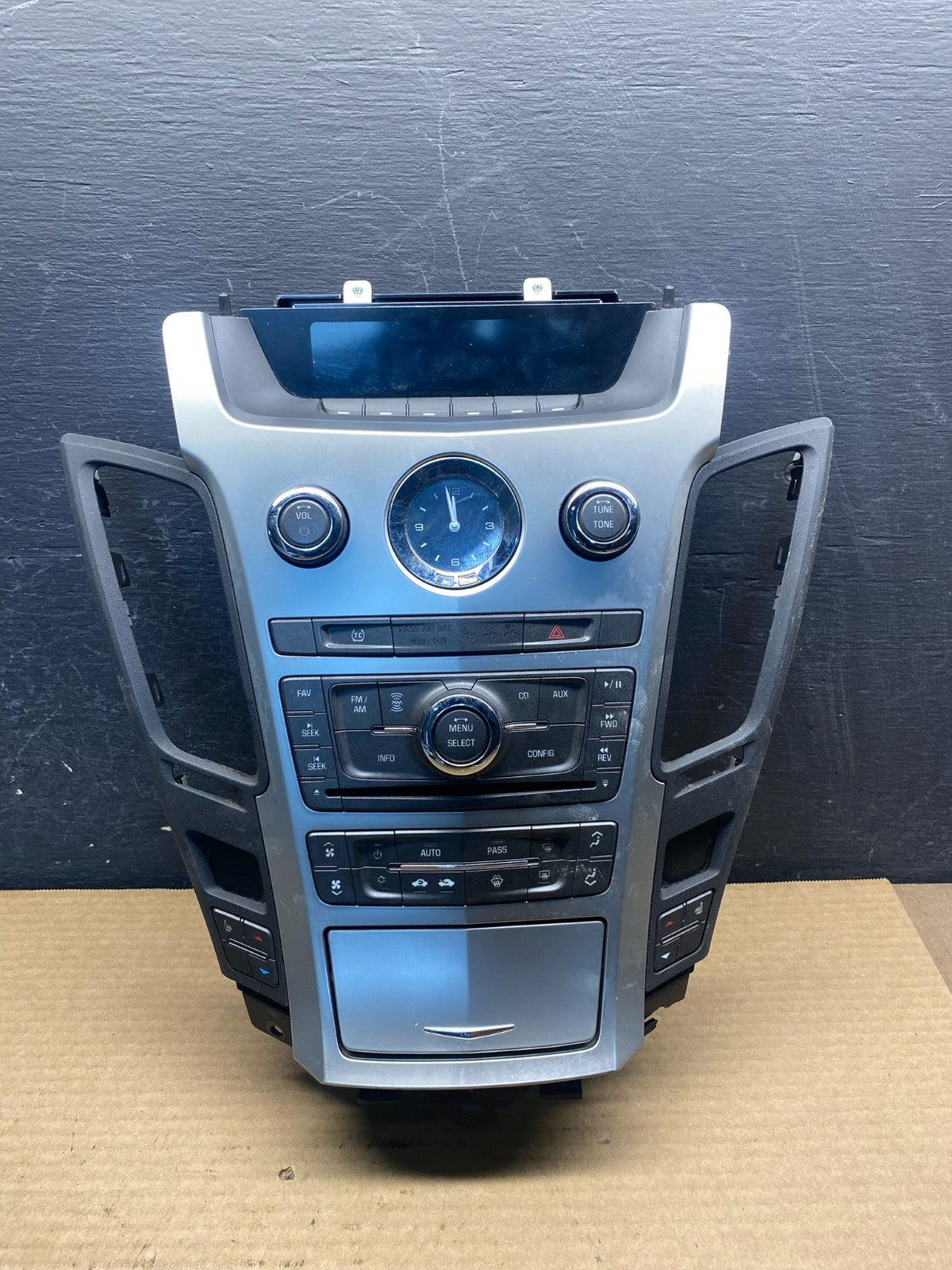 2008-2012 Cadillac CTS A/C Heater Radio Climate Control Panel Bezel OE AF6833 DW0